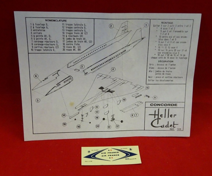 Maquette Heller - Concorde Air France (1/300)