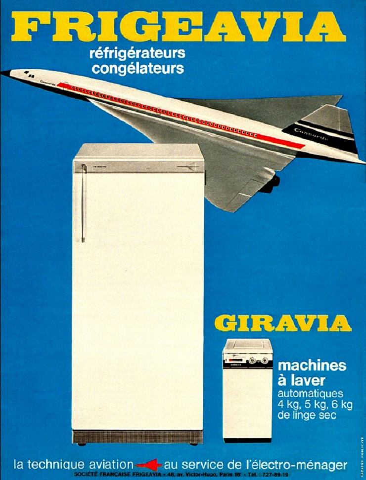 Emblème Concorde FRIGEAVIA en métal chromé