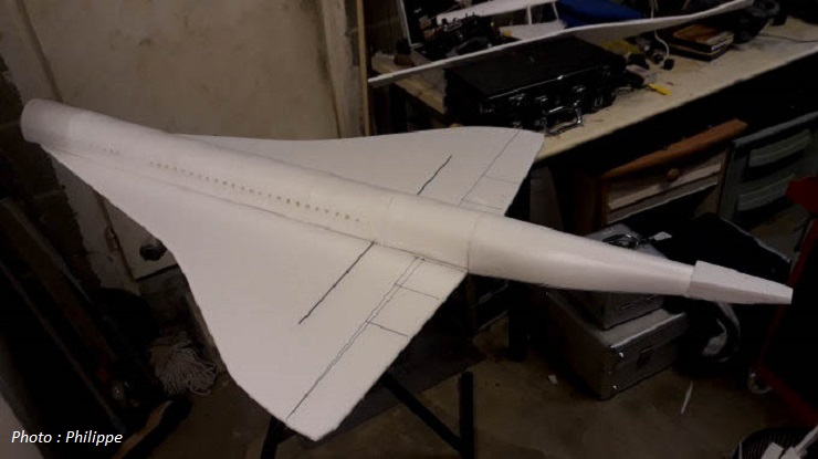 Maquette volante de Concorde Air France (échelle 1/31)