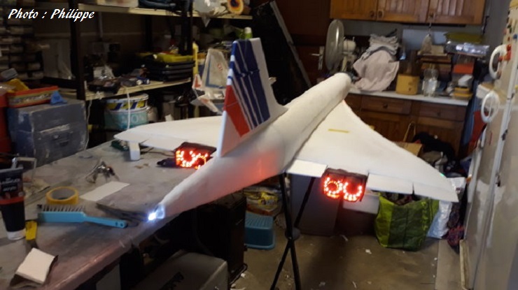 Maquette volante de Concorde Air France (échelle 1/24)