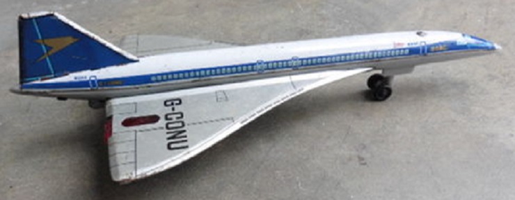 Jouet Concorde DAIYA en tôle BOAC (35 cm)