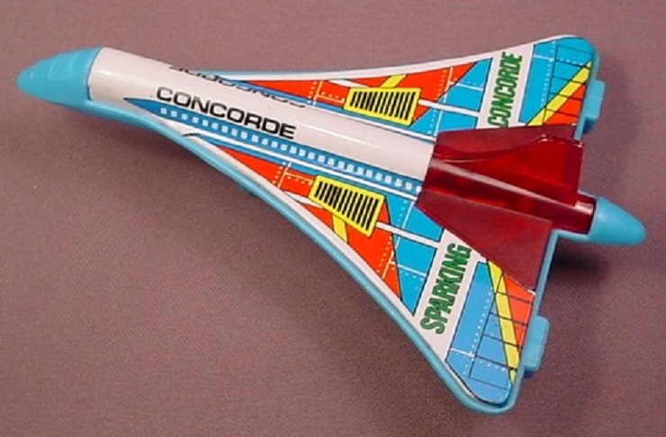 Jouet Concorde en tôle SST (Dérive rouge)
