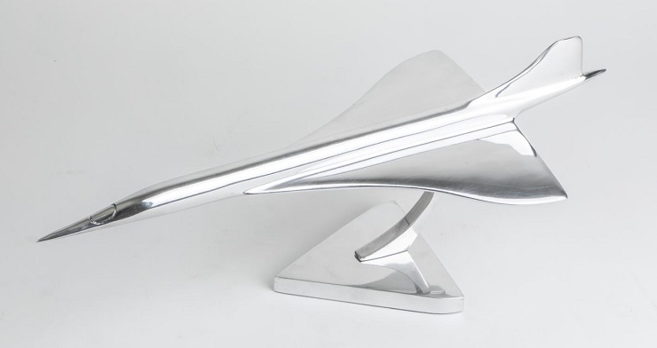 Maquette Concorde chromée