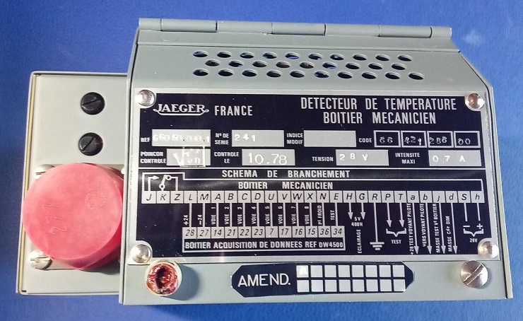 Instrument de bord : Boîtier températures freins (Brakes Temp)