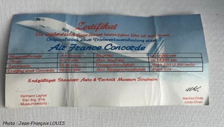 Montre Concorde du Musée Auto & Technik de Sinsheim (2004)