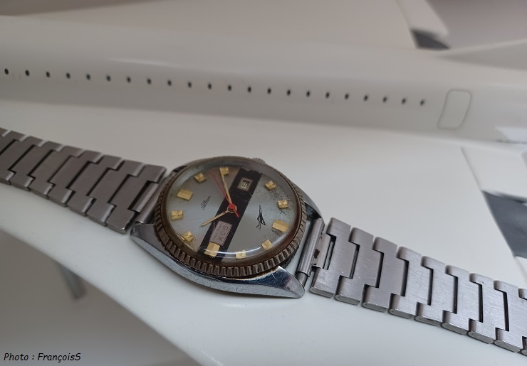 Montre Albion Space Travel X05 Concorde (1976) - Fond Silver