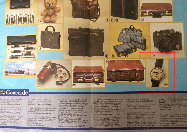 Montre Concorde enfants TIMEX (1980) - British Airways