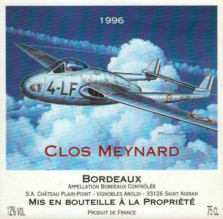 Etiquette de vin : BORDEAUX - Clos Meynard (1996 ) 